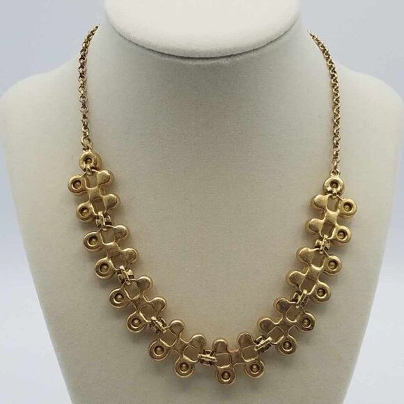 NWOT J Crew 3 Row Rhinestone Crystal Necklace - Picture 7 of 10